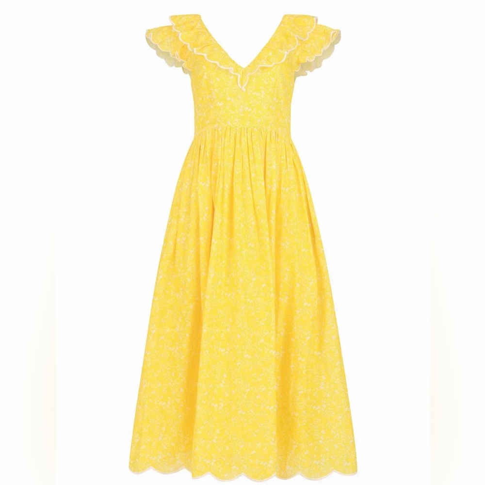 JessaKae Sunny Yellow Floral Maxi Dress
